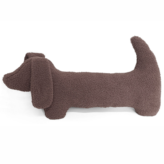 подушка декоративная Такса 64х34см темно-коричневая, арт.ПД-Такса шоколад